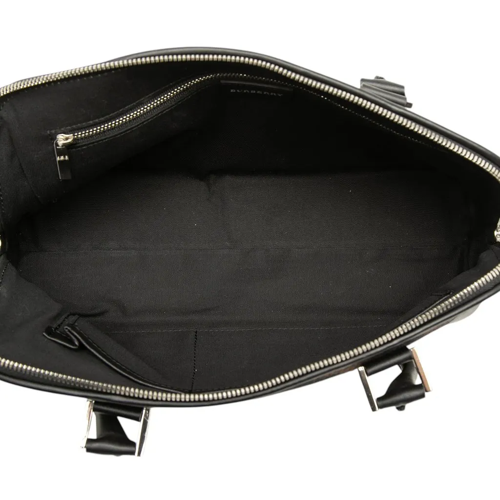 Burberry Supernova Check Wool Shoulder Bag Black Very good - Model View