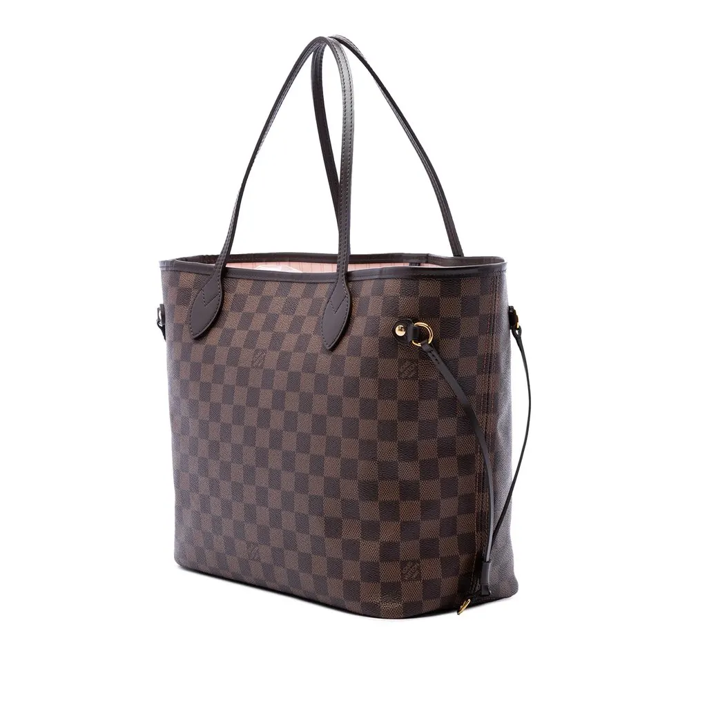Louis Vuitton Damier Ebene Neverfull MM Brown Canvas Very good - Back View