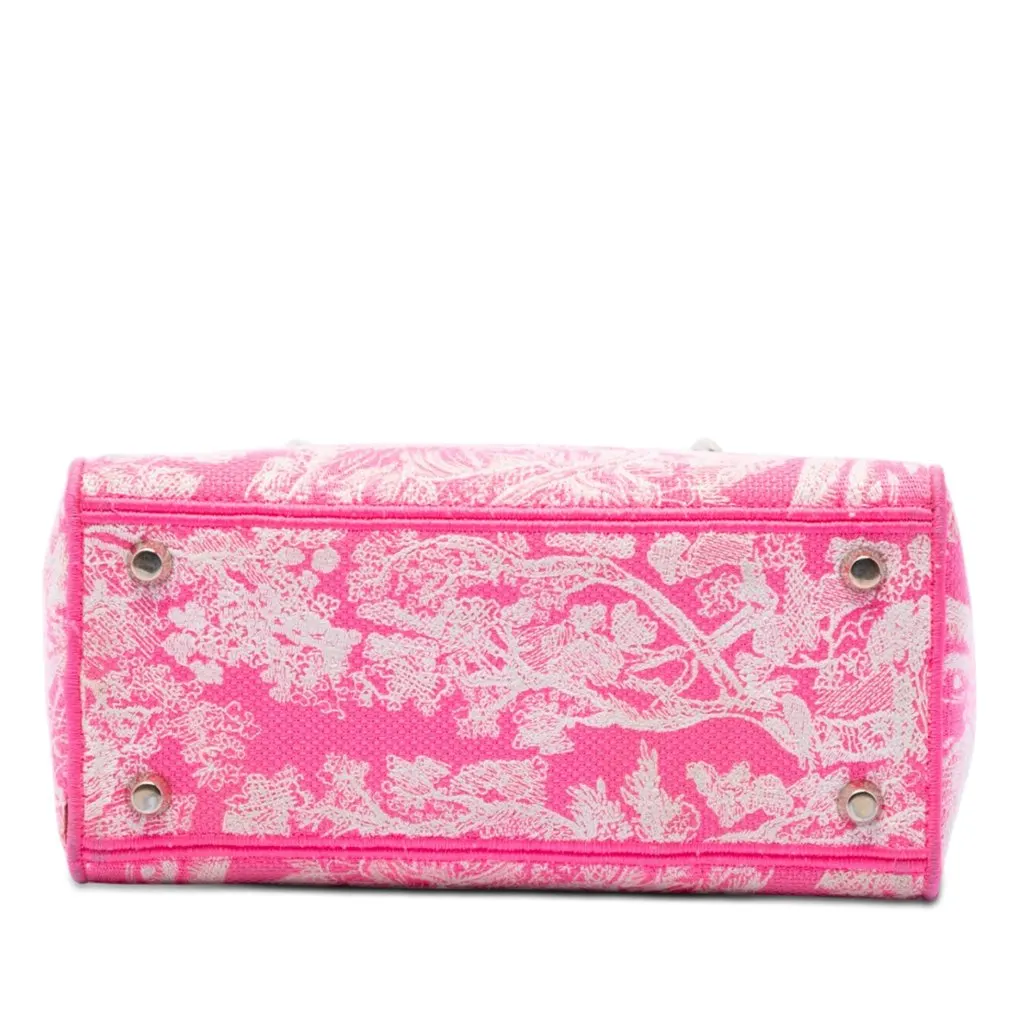 Dior Medium Embroidered Canvas Toile De Jouy Lady D Lite Pink Very good - Inside View