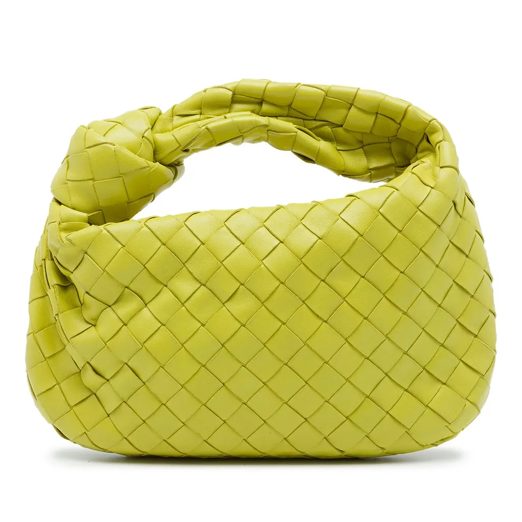 Bottega Veneta Mini Nappa Intrecciato Jodie Yellow Leather Very good - Front View