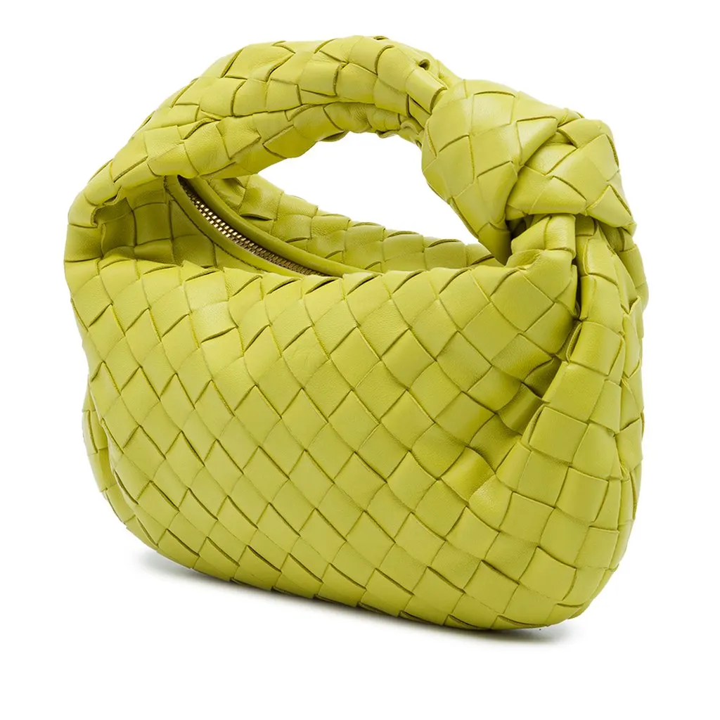 Bottega Veneta Mini Nappa Intrecciato Jodie Yellow Leather Very good - Back View