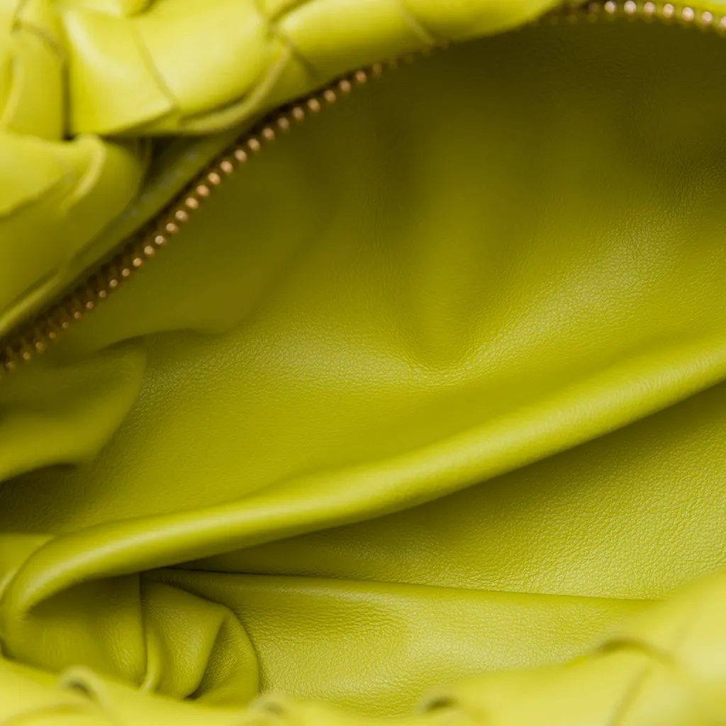Bottega Veneta Mini Nappa Intrecciato Jodie Yellow Leather Very good - Model View