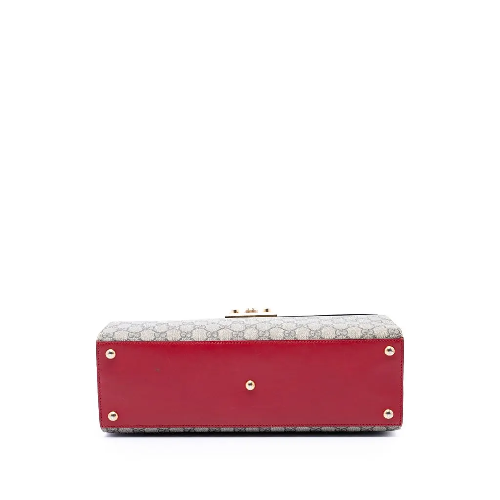 Gucci GG Supreme Padlock Top Handle Bag Beige Very good - Inside View