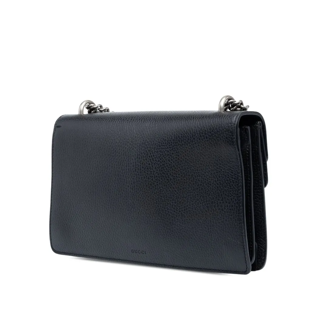 Gucci Medium Calfskin Dionysus Shoulder Bag Black Leather Good - Back View