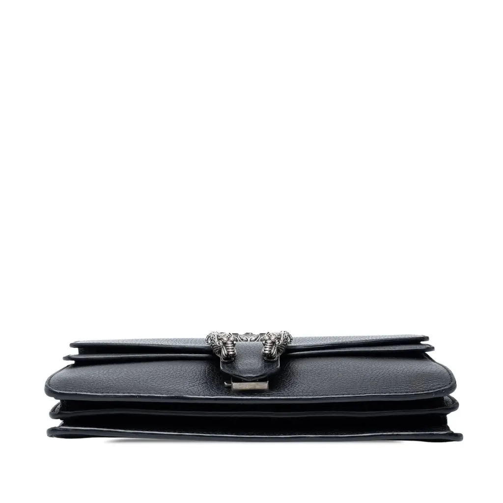 Gucci Medium Calfskin Dionysus Shoulder Bag Black Leather Good - Inside View