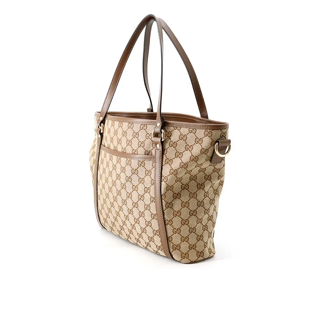 Gucci GG Canvas Joy Convertible Tote Beige Very good - Back View