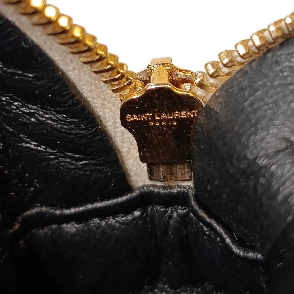 Saint Laurent Mini Grain de Poudre Monogram Lou Tassel Camera Bag White Leather Good - Box View