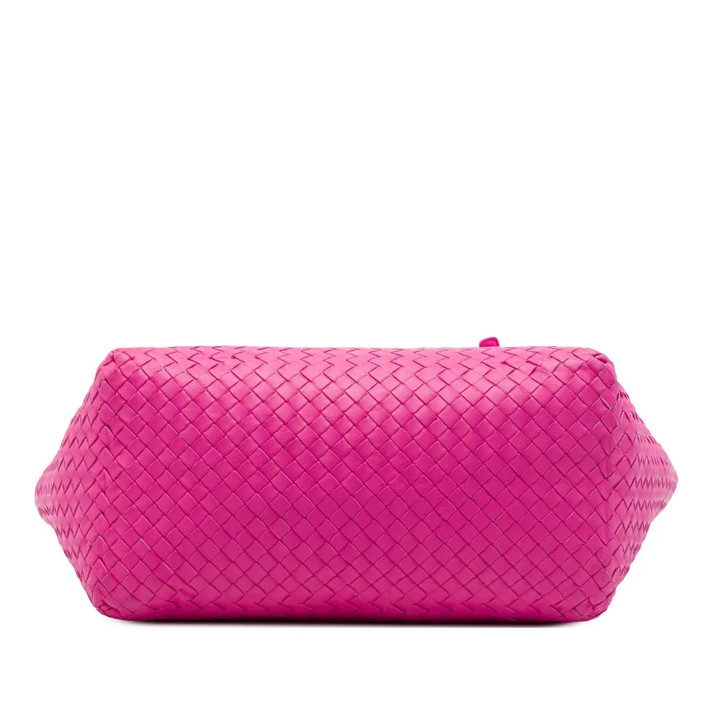 Bottega Veneta Medium Nappa Intrecciato Cesta Tote Pink Leather Very good - Inside View