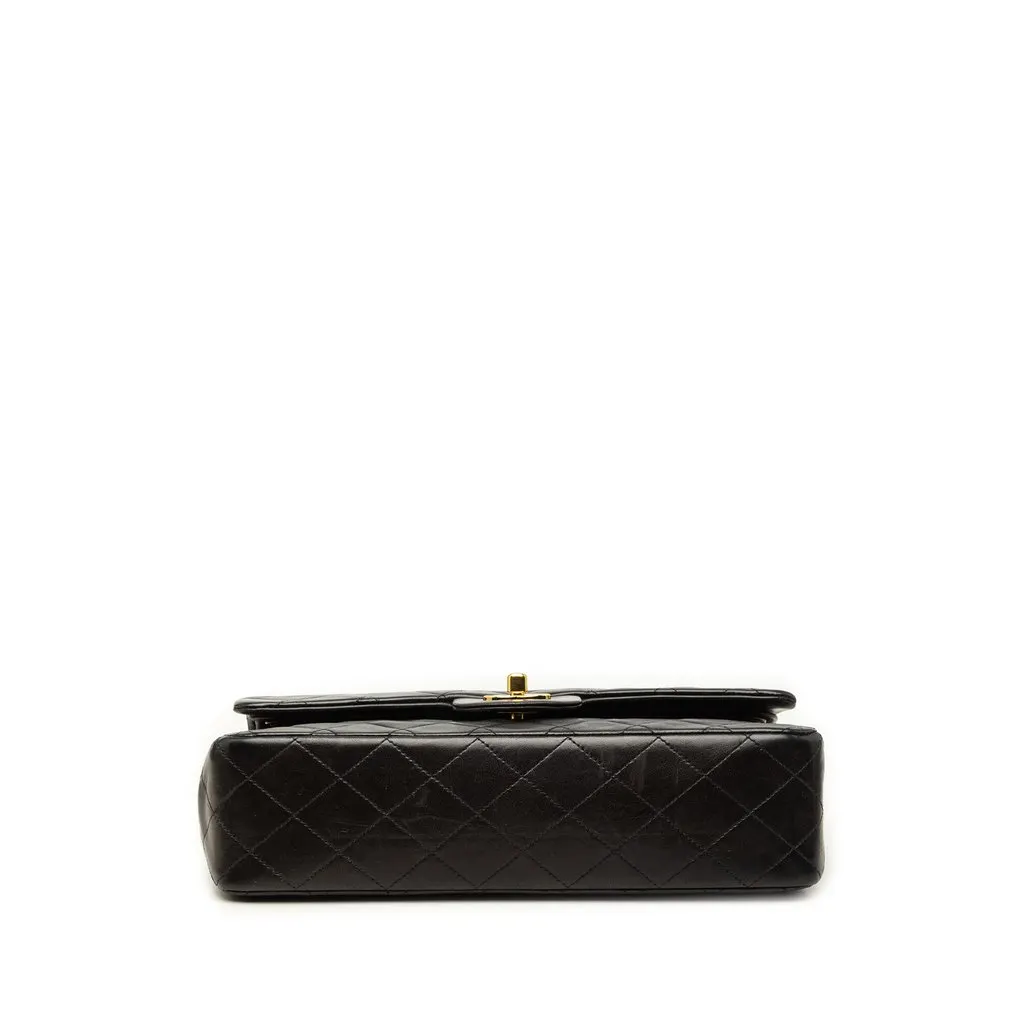 Chanel Medium Classic Lambskin Double Flap Black Leather Very good - Inside View