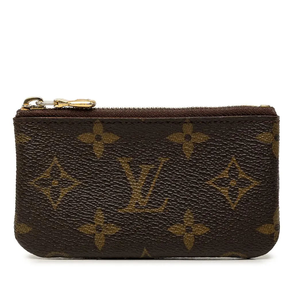 Louis Vuitton Monogram Key Pouch Brown Very good - Front View