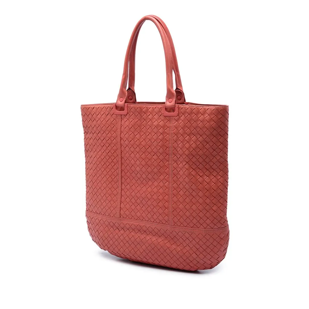Bottega Veneta Nappa Intrecciato Tote Orange Leather Very good - Back View