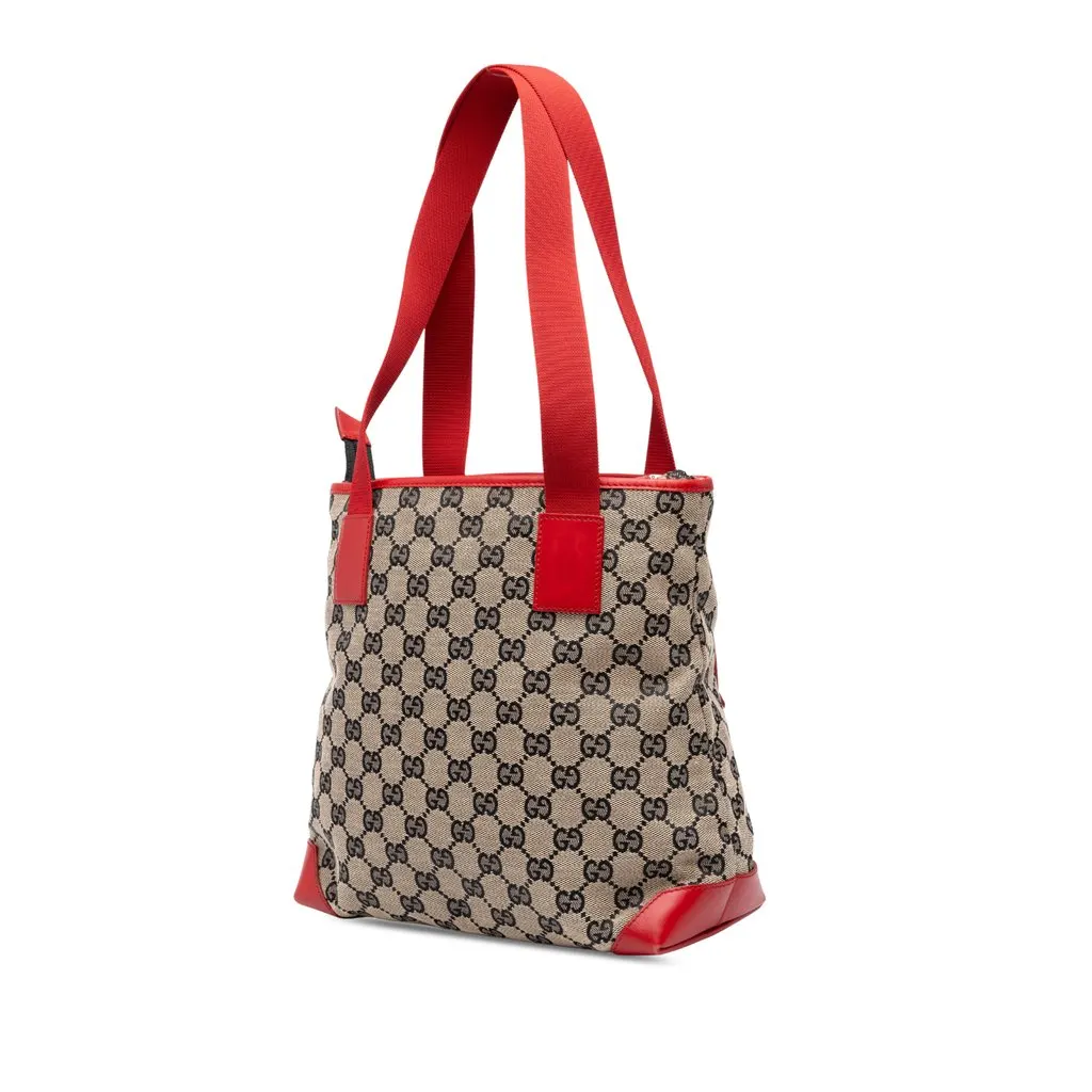 Gucci GG Canvas Tote Beige Canvas Good - Back View