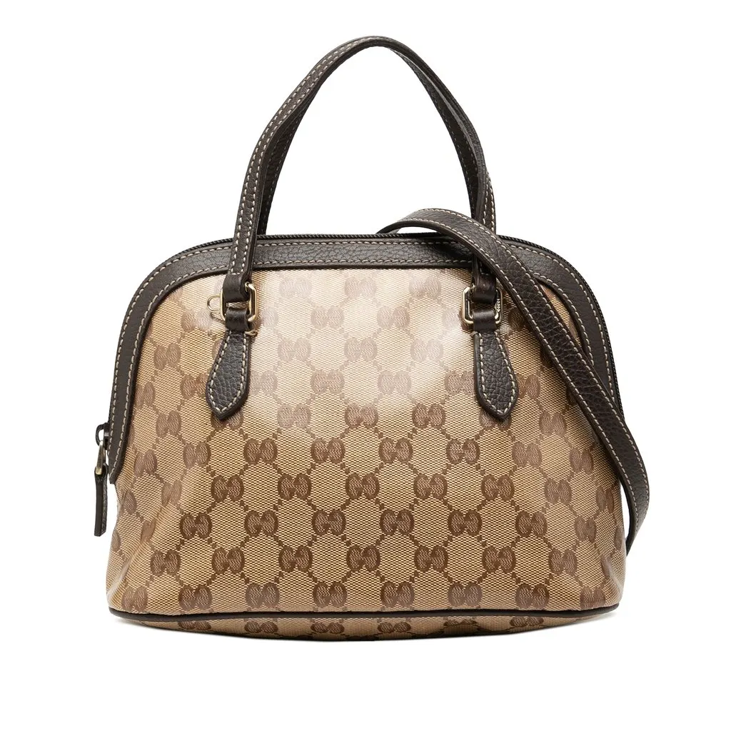 Gucci Mini GG Crystal Dome Satchel Beige Very good - Front View