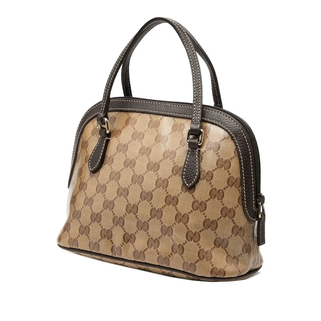 Gucci Mini GG Crystal Dome Satchel Beige Very good - Back View