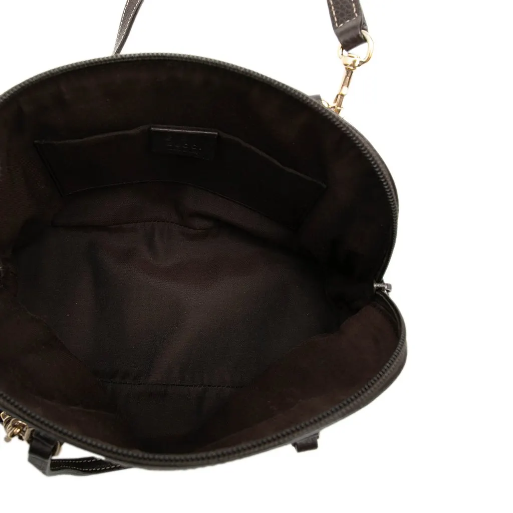 Gucci Mini GG Crystal Dome Satchel Beige Very good - Model View