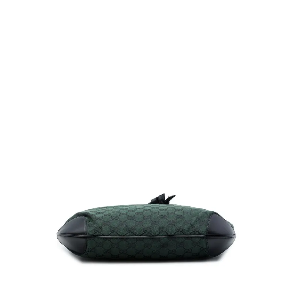 Gucci GG Canvas Bucket Bag Green Canvas Good - Inside View