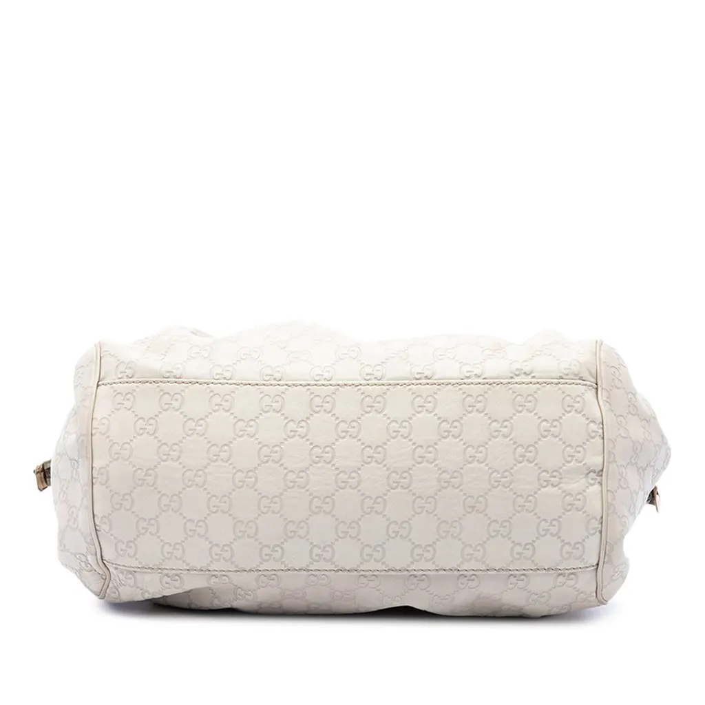 Gucci Guccissima Sukey Satchel Beige Leather Very good - Inside View