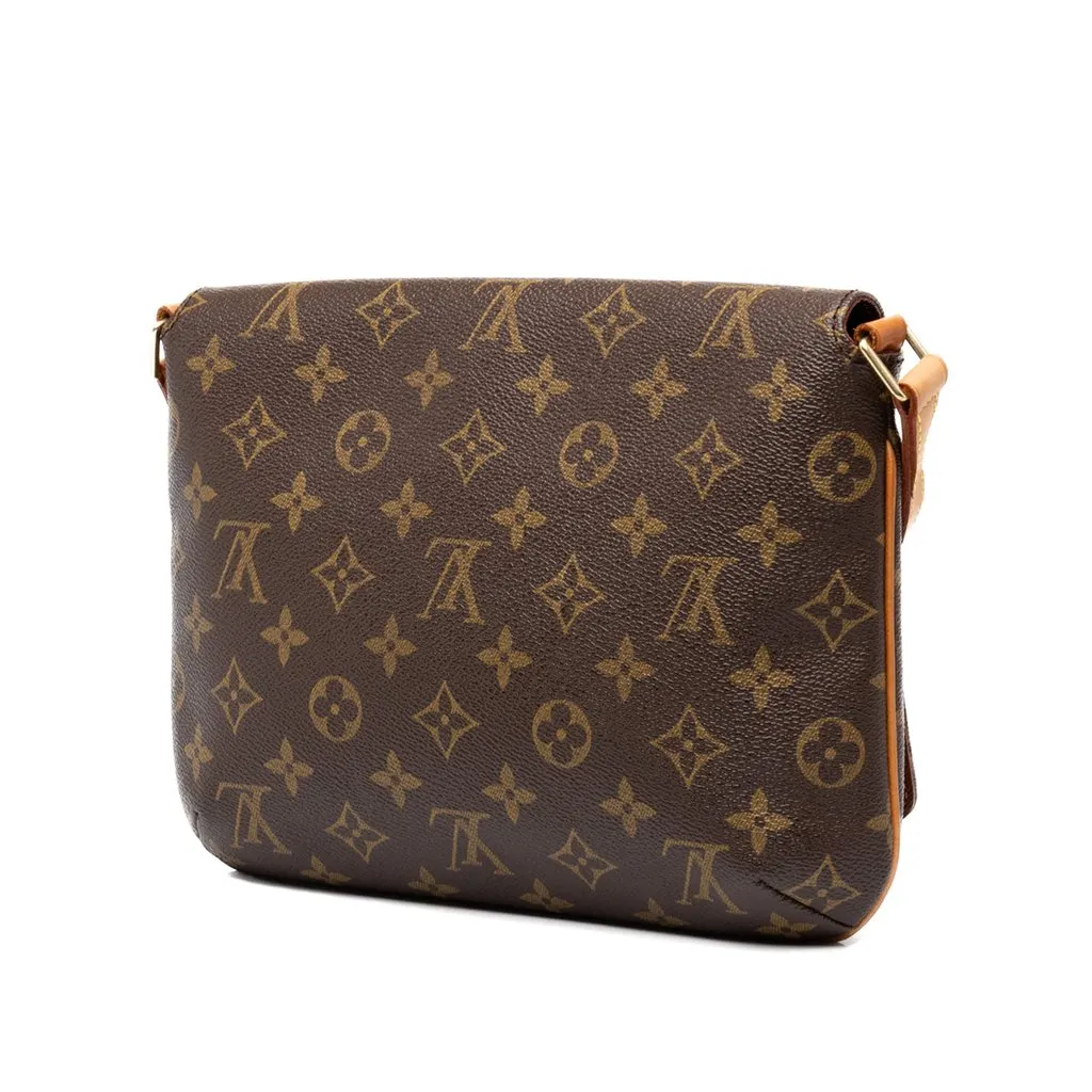 Louis Vuitton Monogram Musette Tango Short Strap Brown Canvas Good - Back View