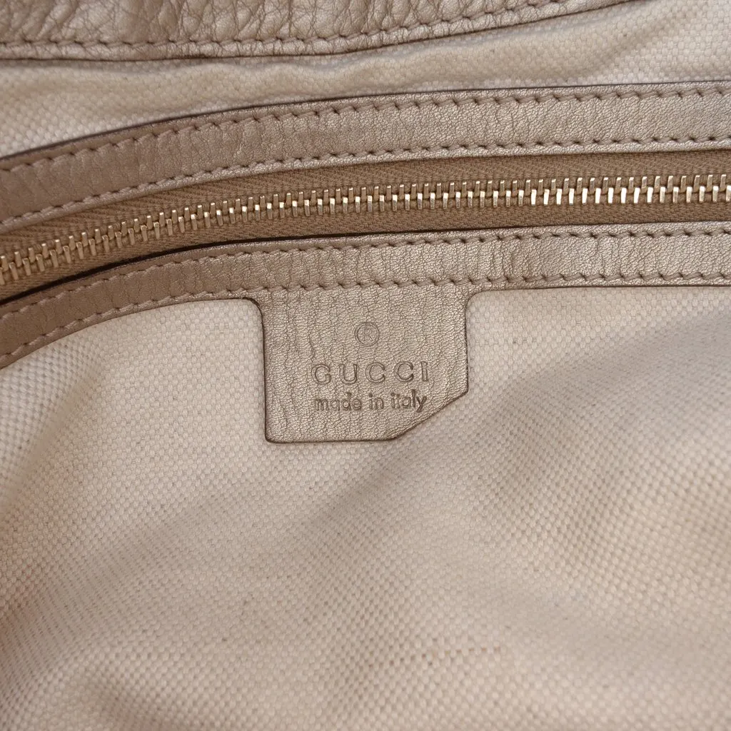 Gucci GG Canvas Bella Flap Satchel Beige Canvas Good - Box View