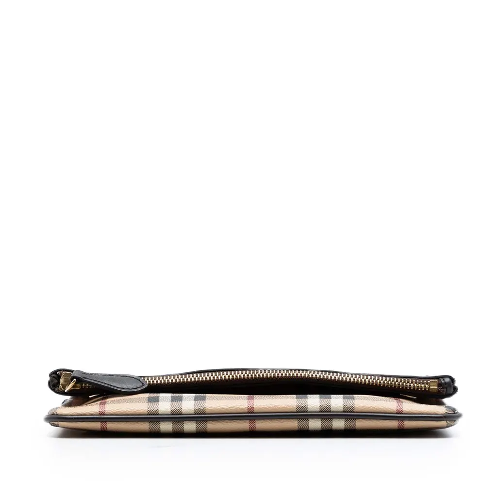 Burberry Haymarket Check Coated Canvas Adeline Fold over Clutch Beige Very good - Inside View