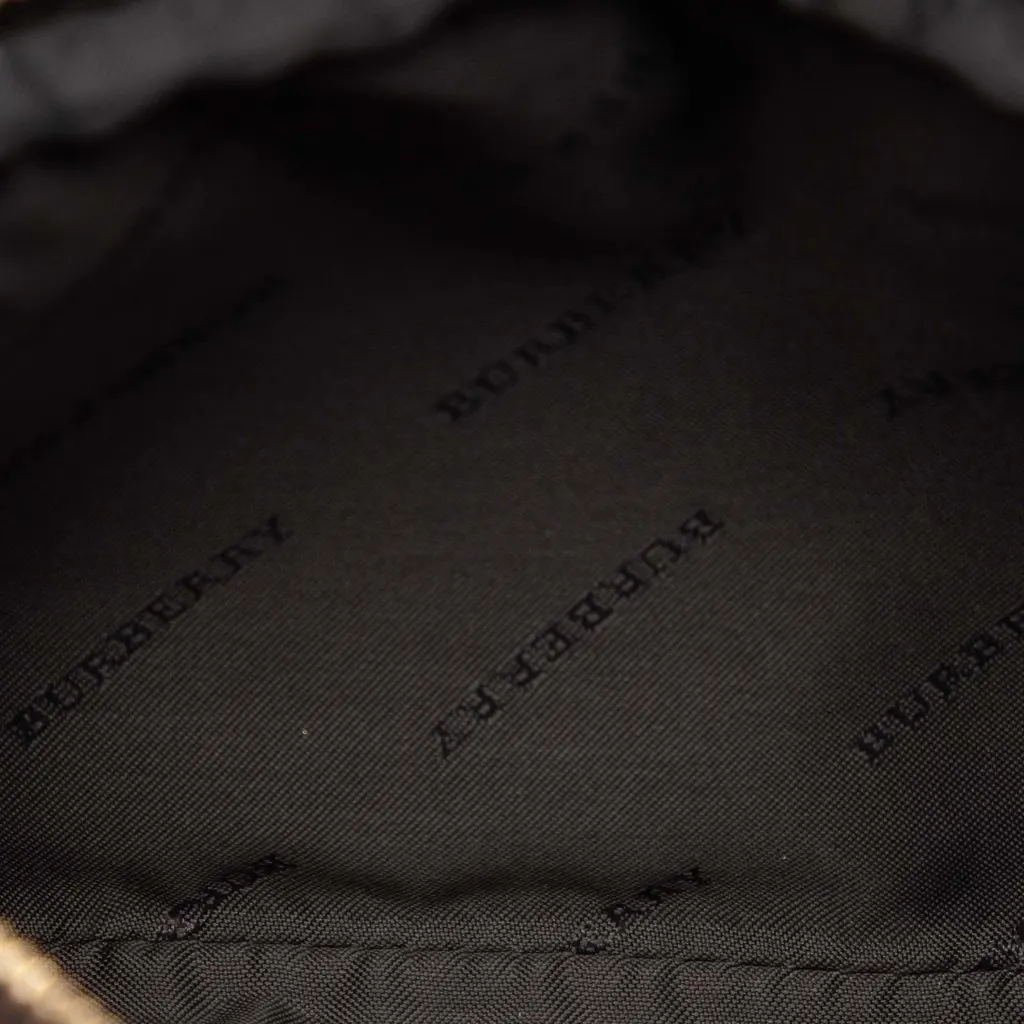 Burberry Haymarket Check Coated Canvas Adeline Fold over Clutch Beige Very good - Model View