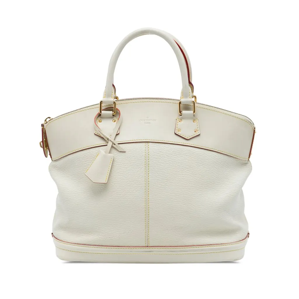 Louis Vuitton Suhali Lockit MM White Leather Very good - Front View
