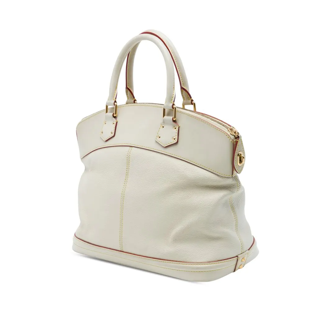 Louis Vuitton Suhali Lockit MM White Leather Very good - Back View