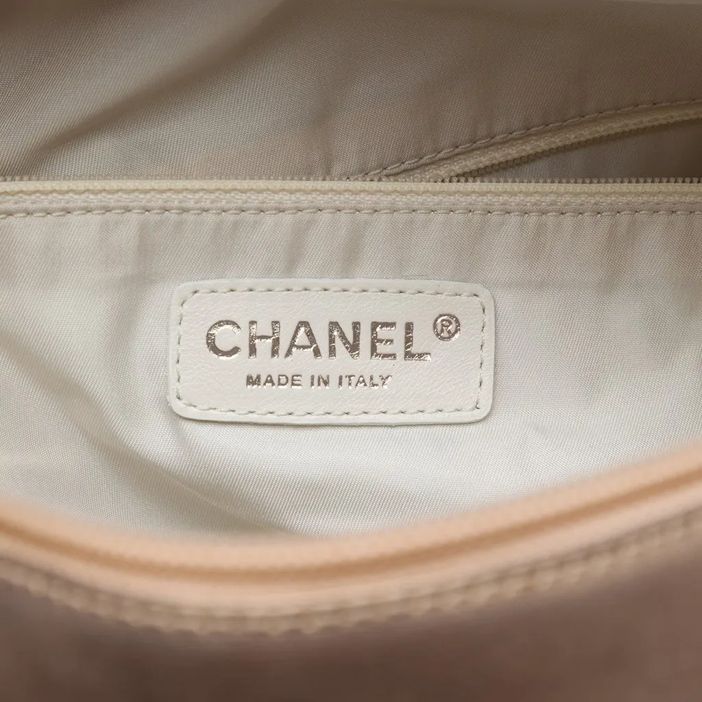 Chanel Large Quilted Coated Canvas Paris Biarritz Tote Gold Very good - Box View