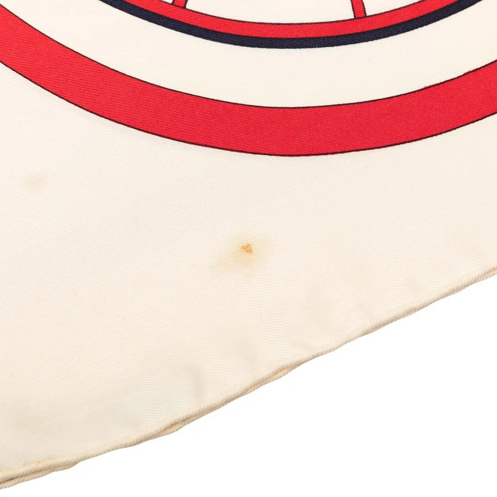 Hermès Springs Silk Scarf 90 White Very good - Inside View
