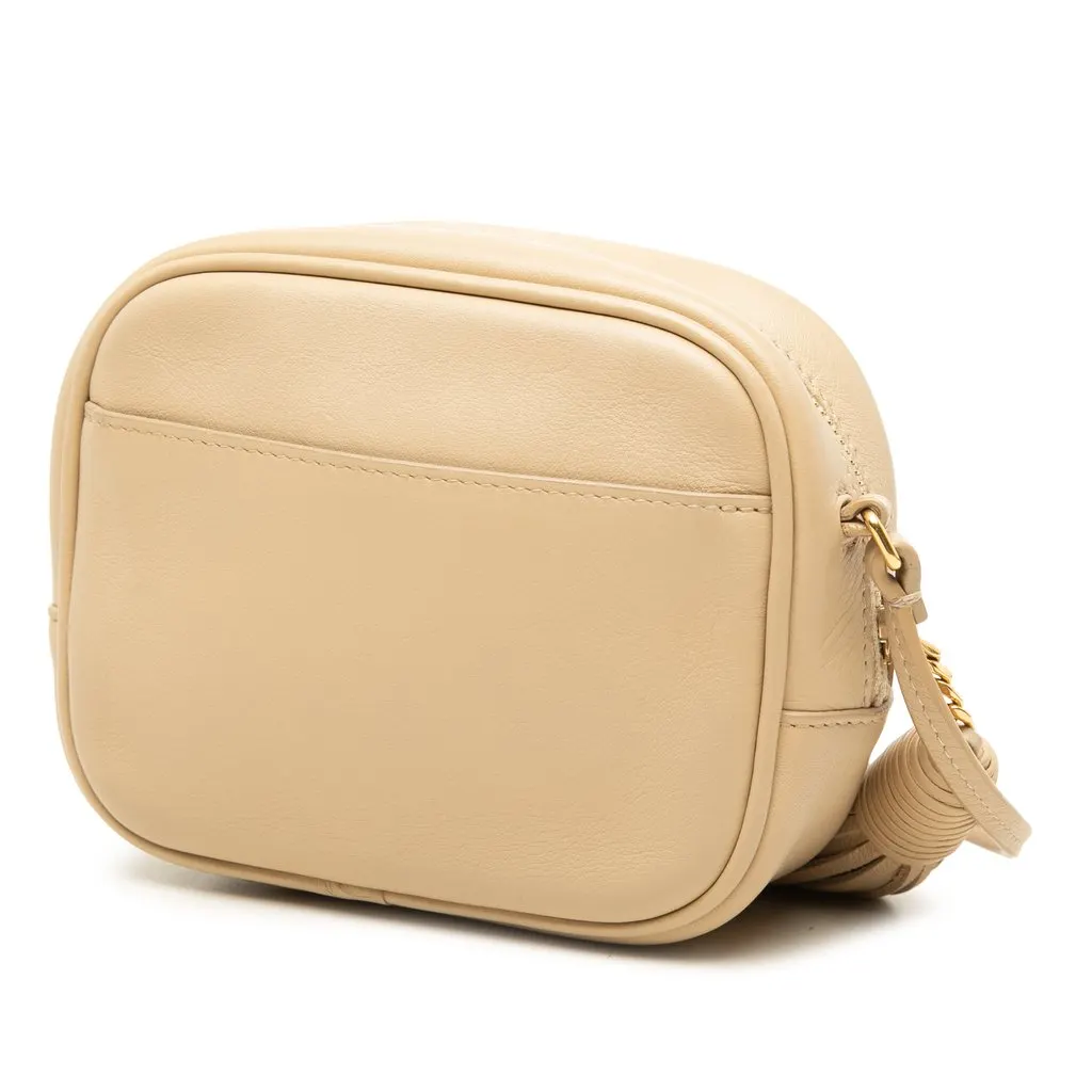 Saint Laurent Nappa Monogram Blogger Bag Beige Leather Good - Back View