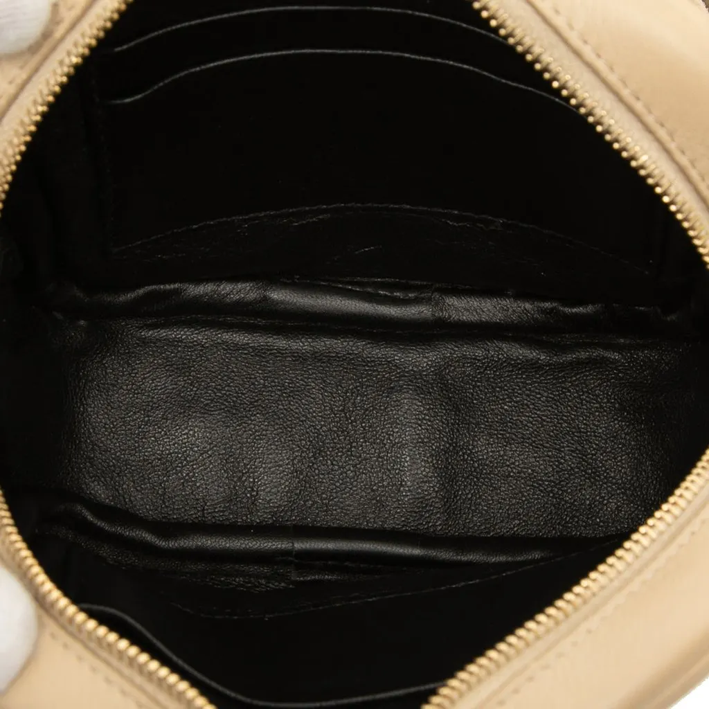 Saint Laurent Nappa Monogram Blogger Bag Beige Leather Good - Model View