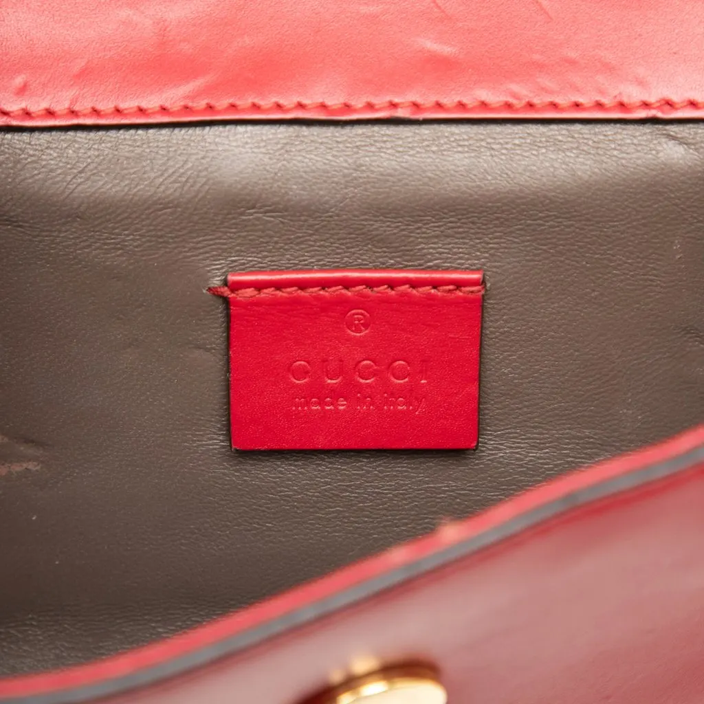 Gucci Mini Calfskin Zumi Satchel Red Leather Very good - Box View