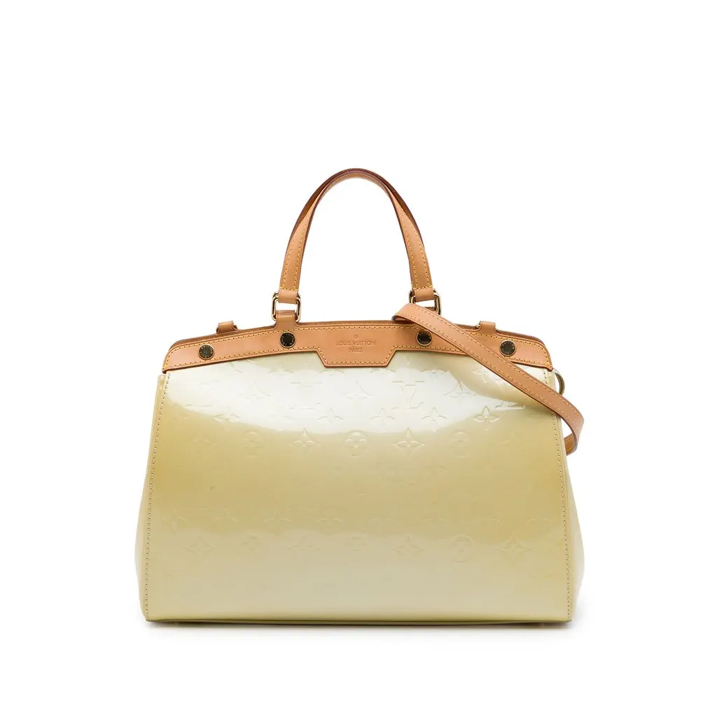 Louis Vuitton Monogram Vernis Brea MM White Leather Very good - Front View