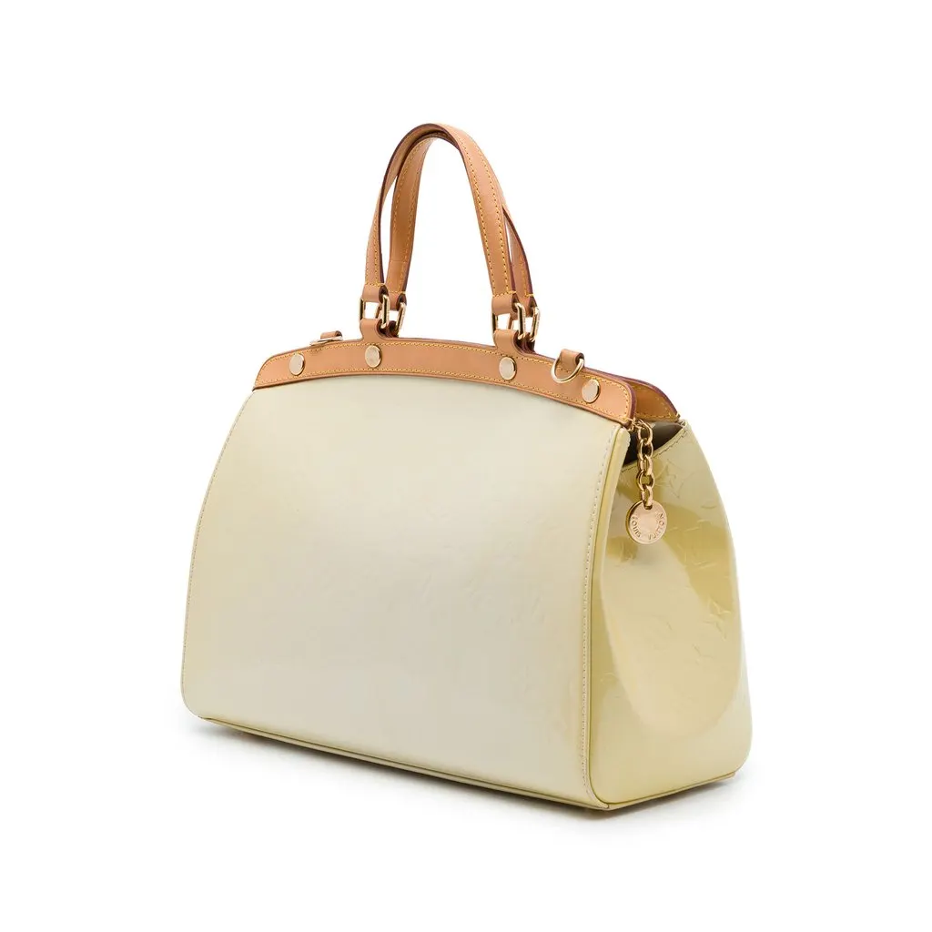 Louis Vuitton Monogram Vernis Brea MM White Leather Very good - Back View