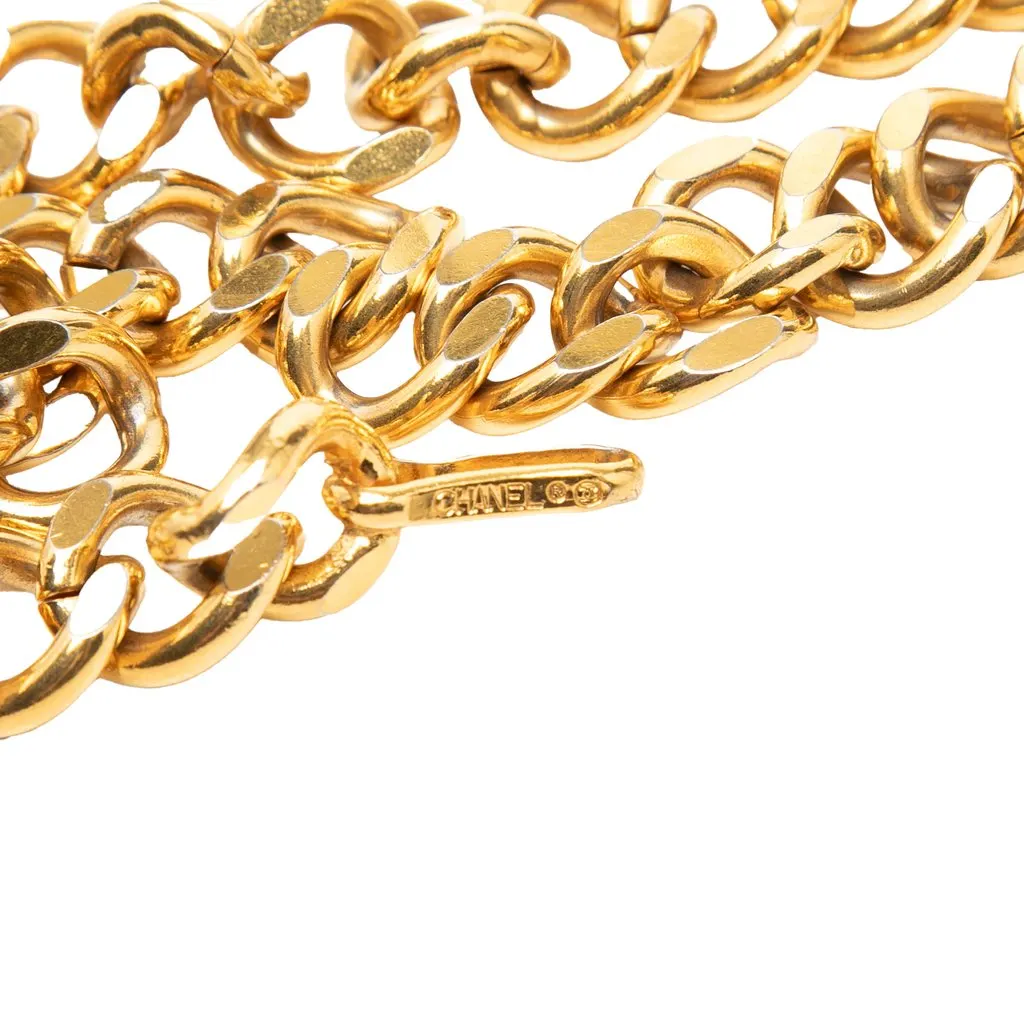 Chanel Gold Plated Logo Plate Chain Belt Gold Metal Very good - Inside View