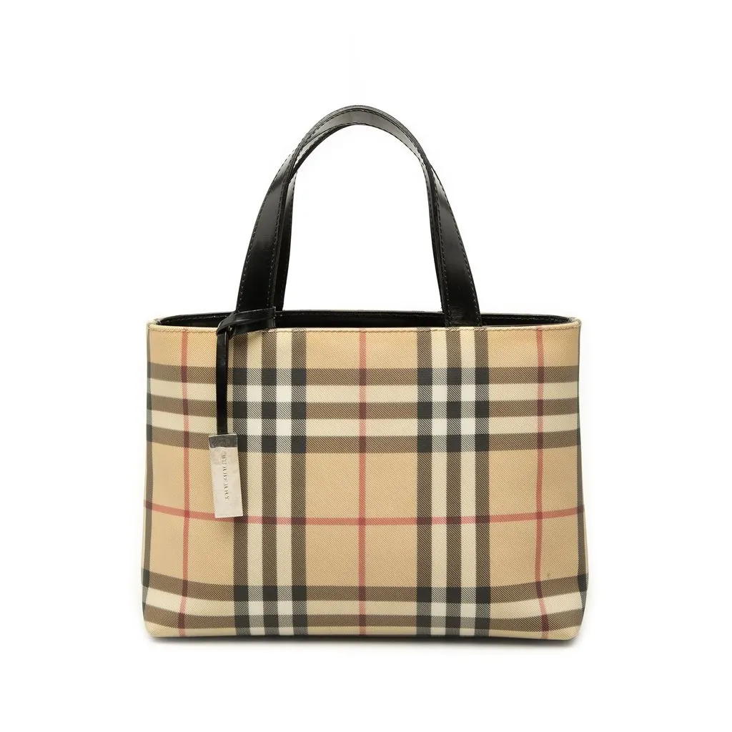 Burberry House Check Coated Canvas Handbag