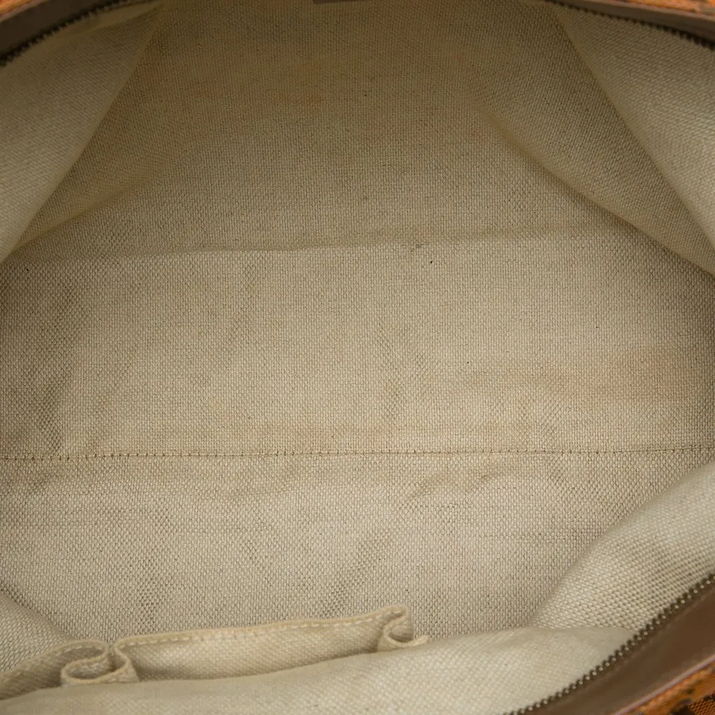 Gucci GG Canvas Web Tote Orange Very good - Model View