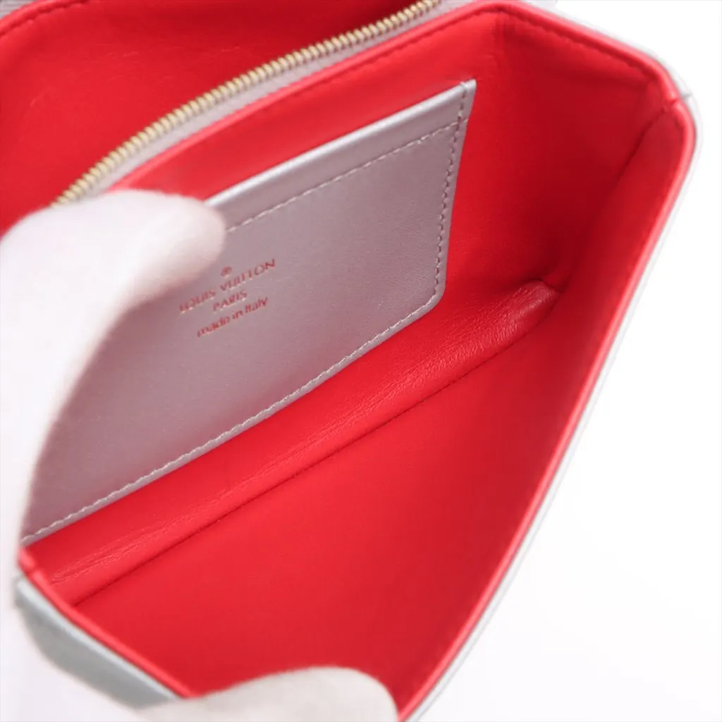 Louis Vuitton Monogram Embossed Lambskin Pochette Coussin Silver Leather Very good - Inside View