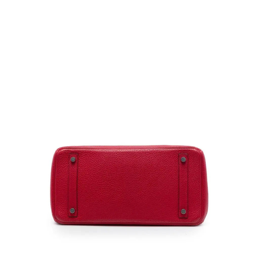 Hermès Clemence Birkin Retourne 30 Red Leather Very good - Inside View