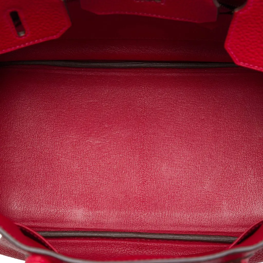 Hermès Clemence Birkin Retourne 30 Red Leather Very good - Model View