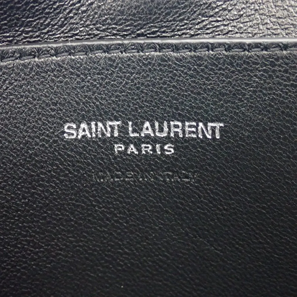 Saint Laurent Large Lambskin Puffy Pouch Black Leather Good - Box View