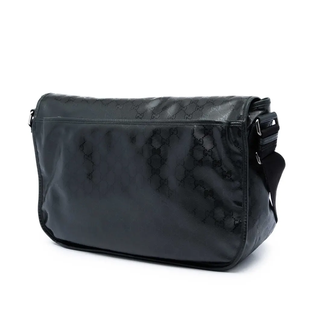 Gucci GG Imprime Messenger Bag Black Very good - Back View