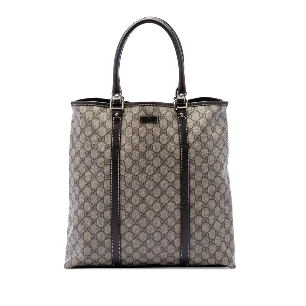 Gucci GG Supreme Joy Vertical Tote Beige Canvas Very good - Front View