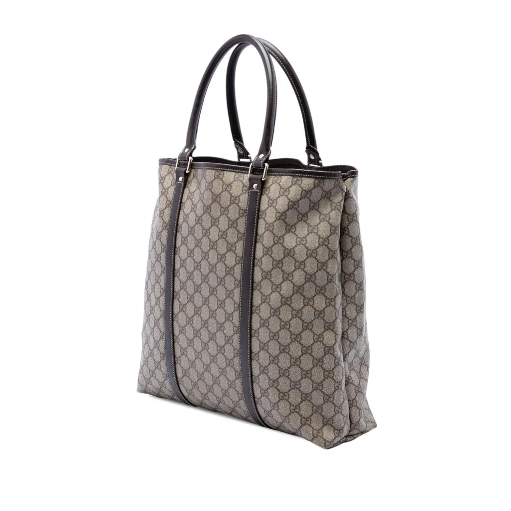 Gucci GG Supreme Joy Vertical Tote Beige Canvas Very good - Back View
