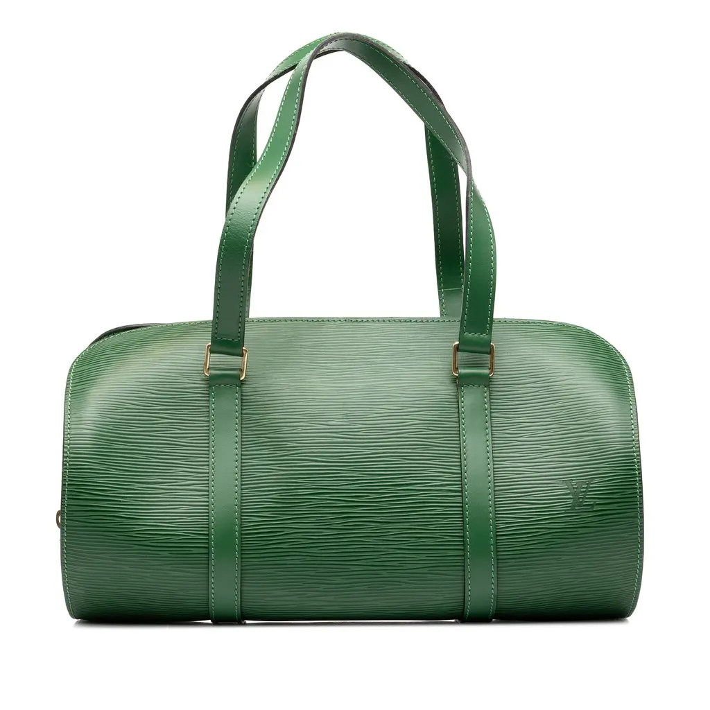 Louis Vuitton Epi Soufflot Green Leather Good - Front View