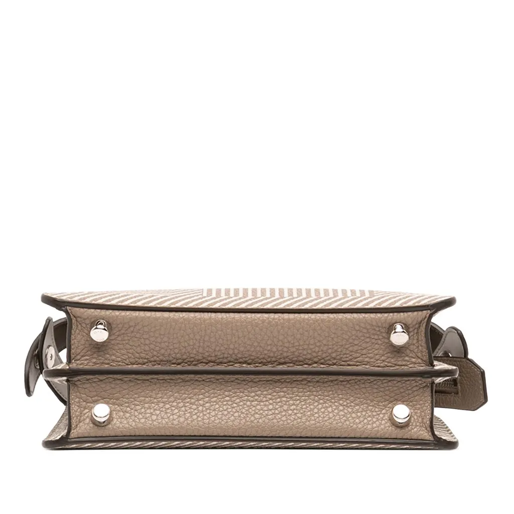 Fendi Small Zucca Leather Peekaboo ISeeU Satchel Brown Leather Very good - Inside View