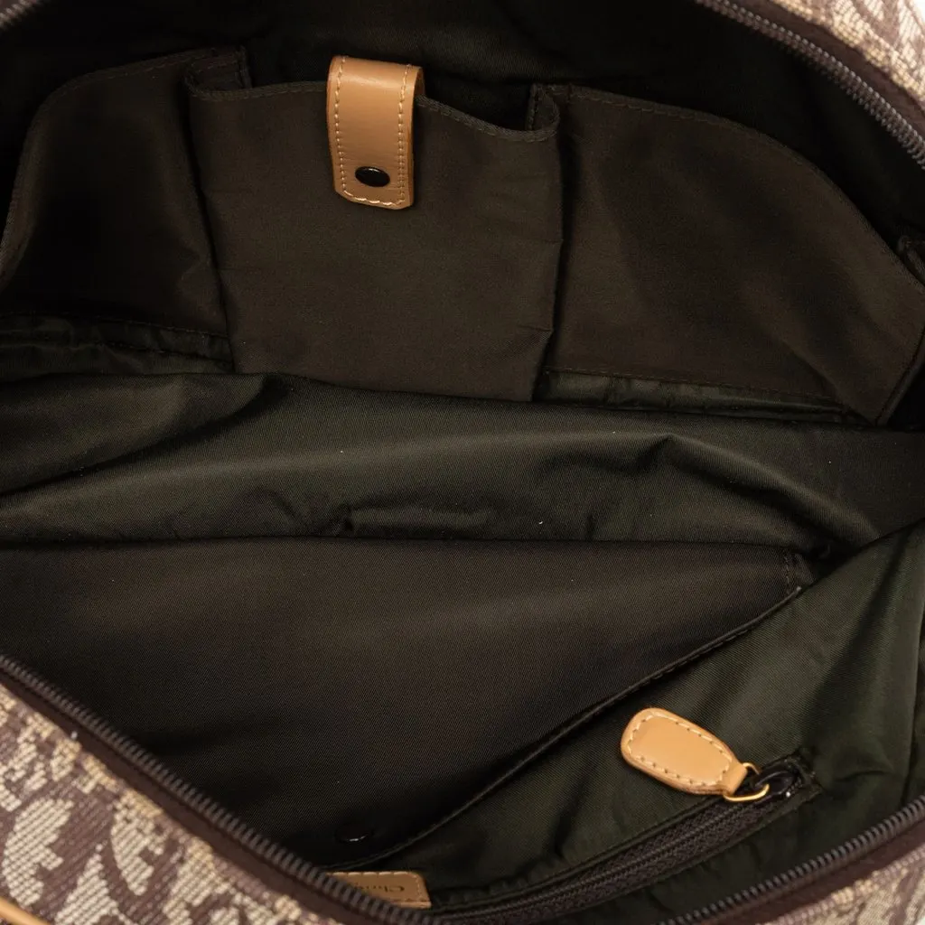 Dior Diorissimo Canvas Double Saddle Bowler Bag Brown Very good - Model View