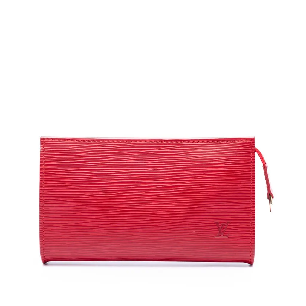 Louis Vuitton Epi Bucket PM Pouch Red Leather Very good - Front View