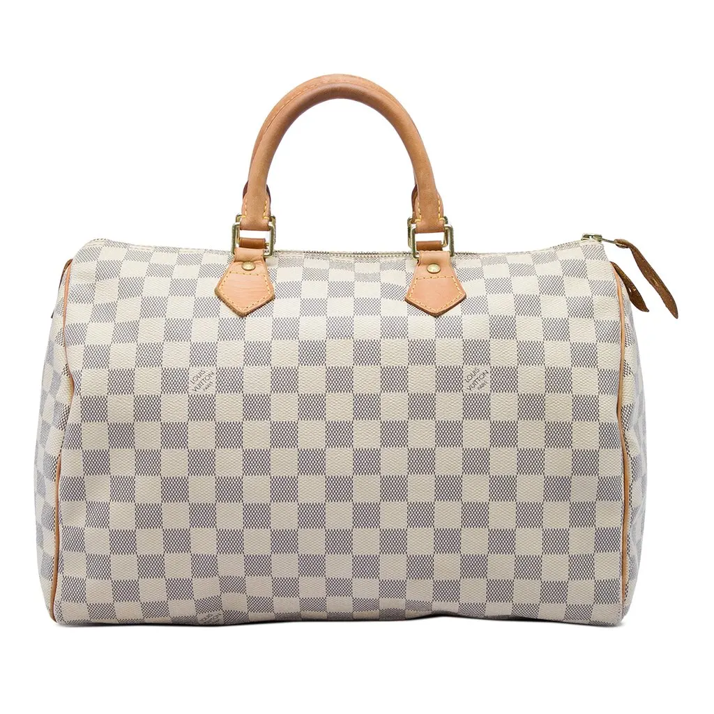 Louis Vuitton Damier Azur Speedy 35 White Canvas Very good - Front View