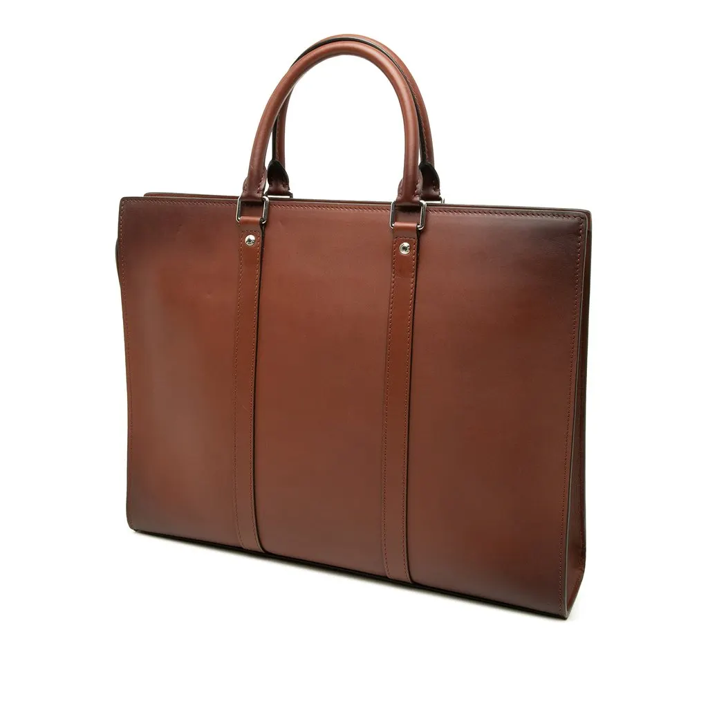 Louis Vuitton Sac Plat Horizontal Zippe Brown Leather Very good - Back View